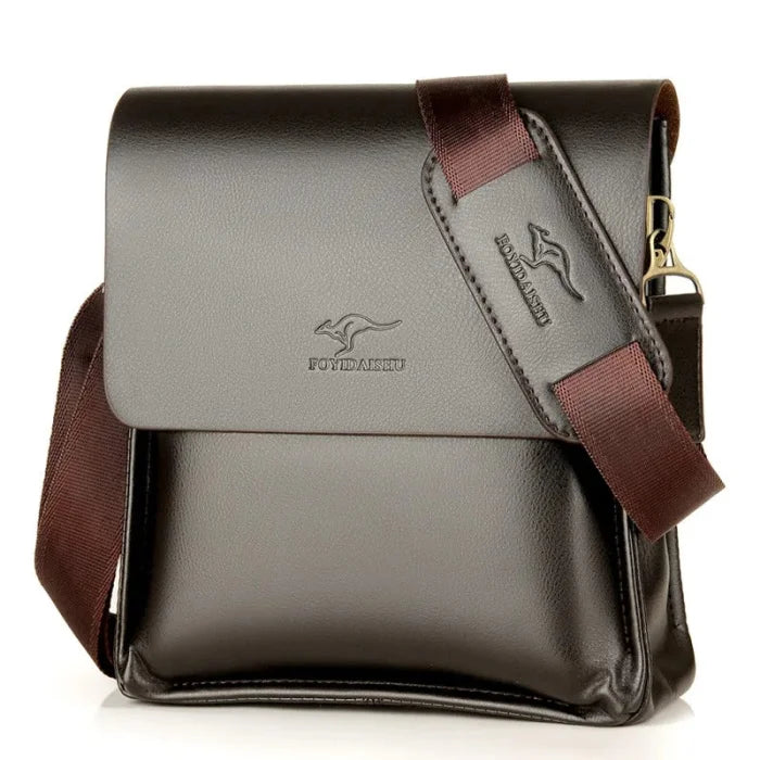 Black and Brown Messenger Bag