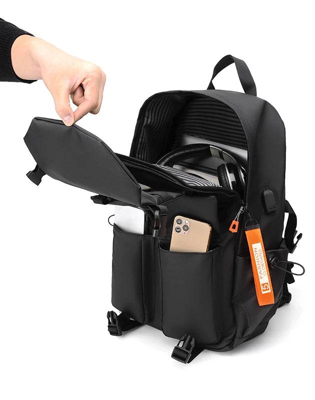 Black and Orange Backpack