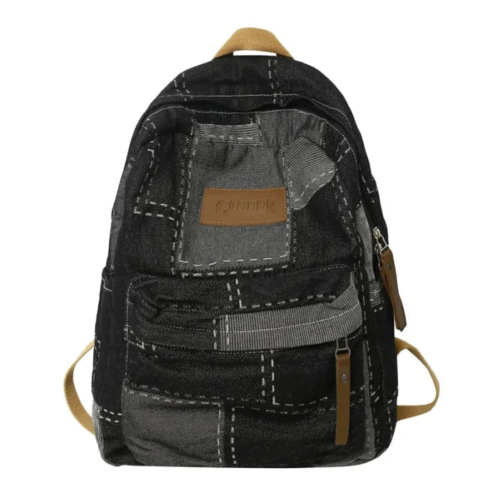 Black Denim Backpack