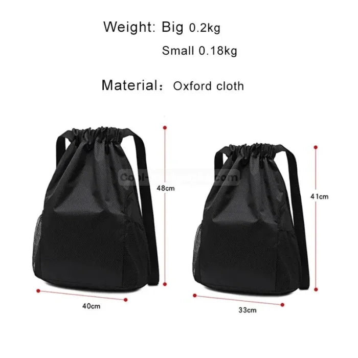 Black Drawstring Backpack