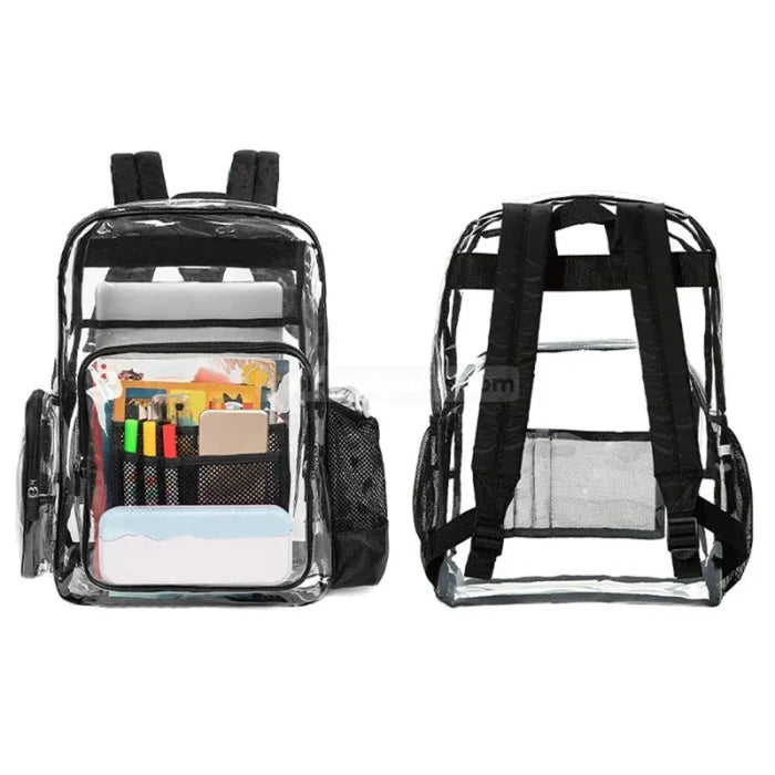 Black Transparent Backpack