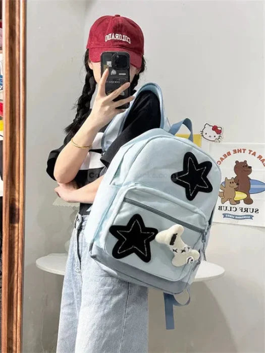 Blue Backpack with Stars