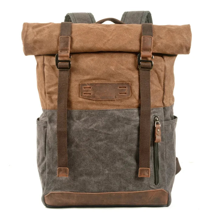 Brown Canvas Backpack