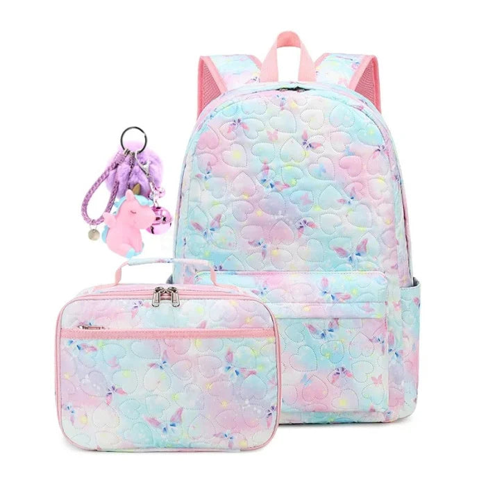 Butterfly Backpack with Lunchbox - Blue