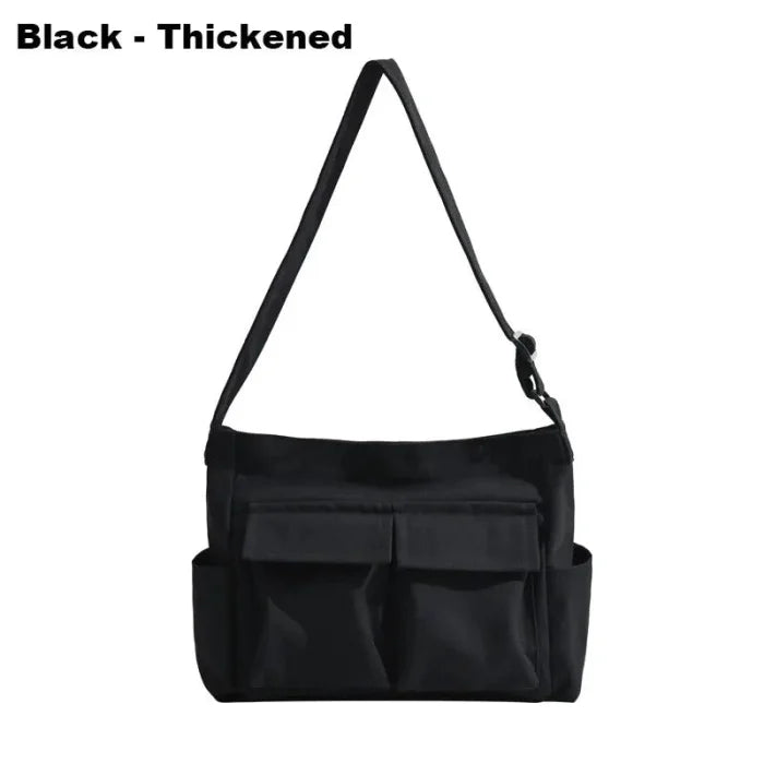 Cargo Messenger Bag - Black - Thickened