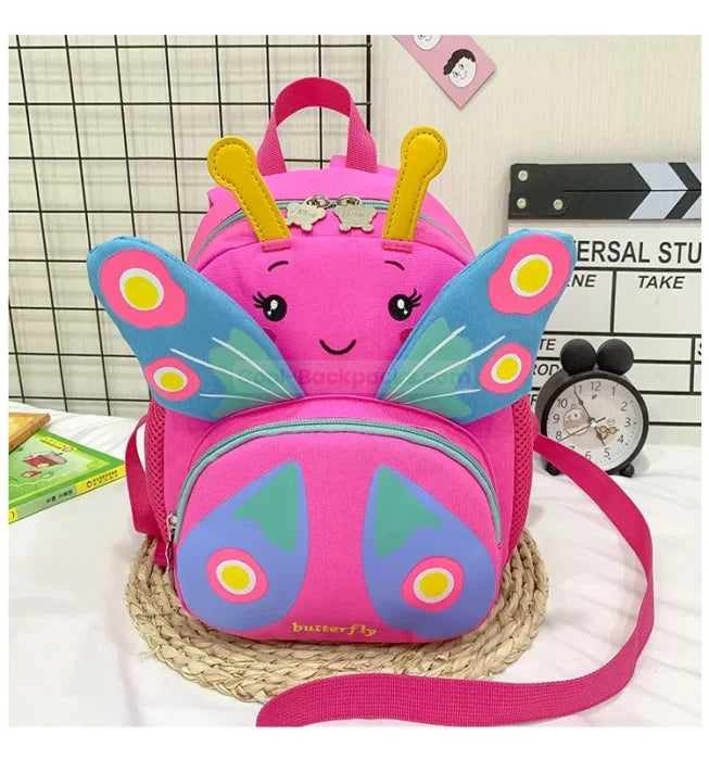 Cute Butterfly Backpack - Rose red