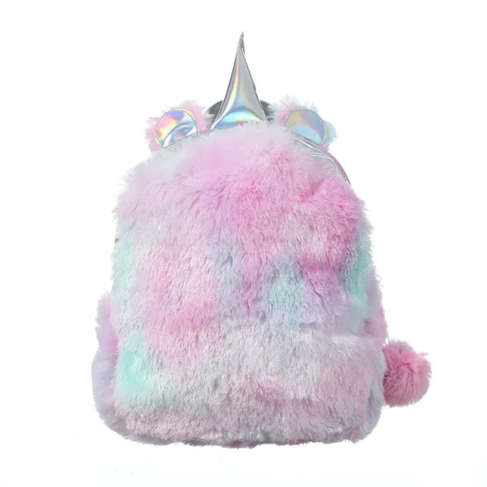 Cute Unicorn Plush Mini Backpack - large pink / 12 inches