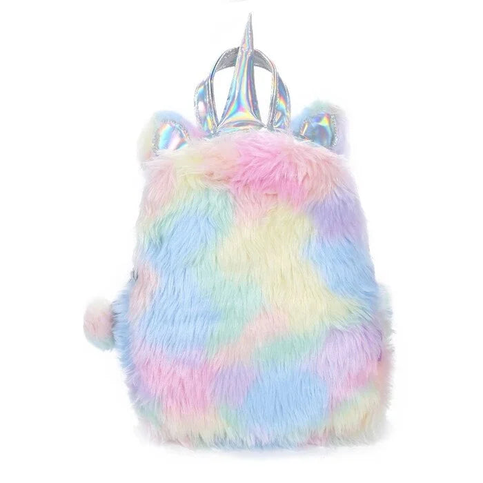 Cute Unicorn Plush Mini Backpack - yellow / 12 inches