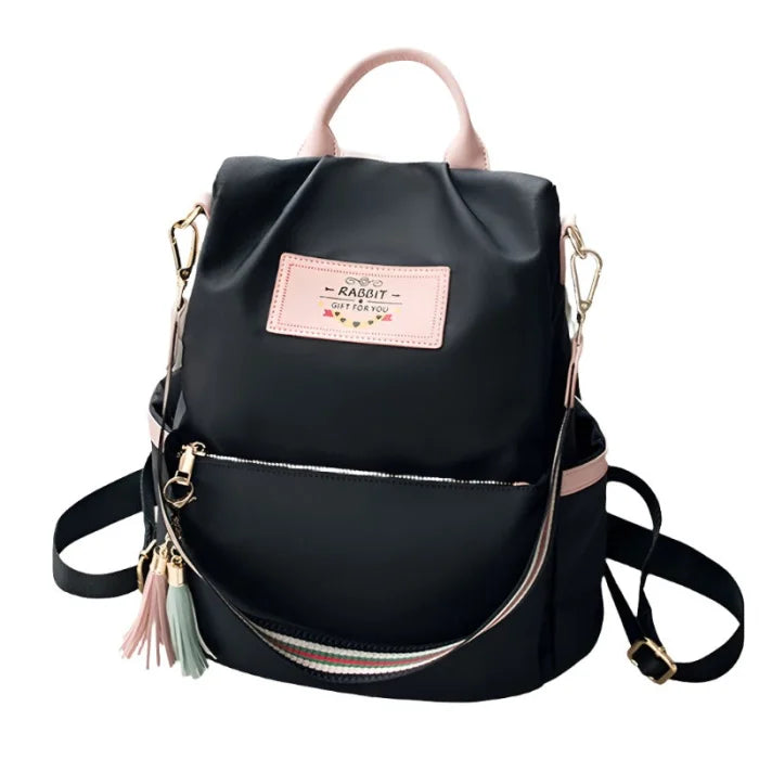 Designer Tote Backpack - black