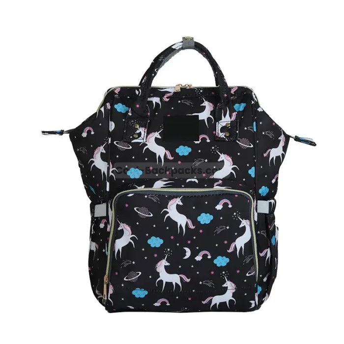 Dinosaur Diaper Backpack - Black