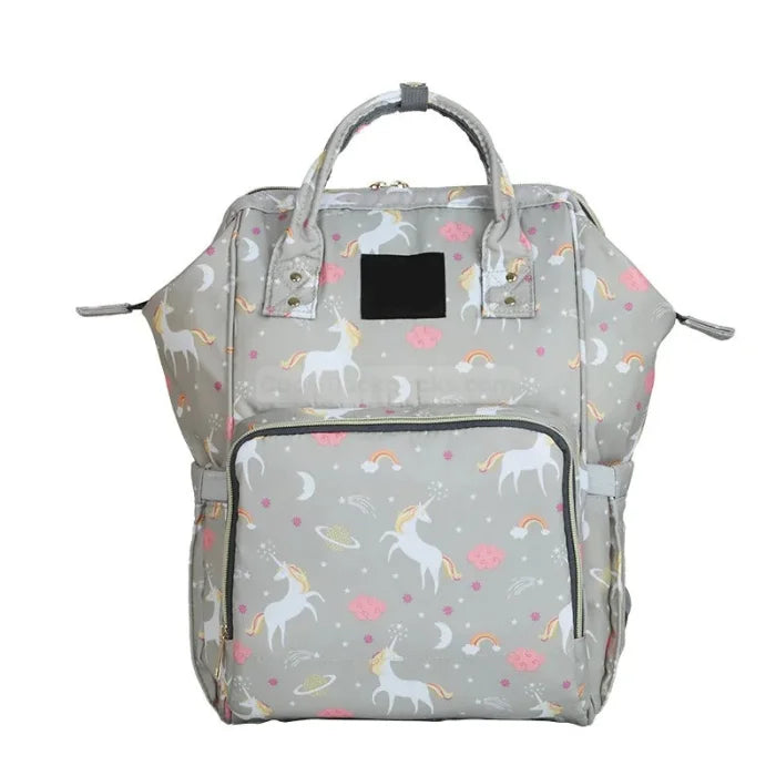 Dinosaur Diaper Backpack - Gray