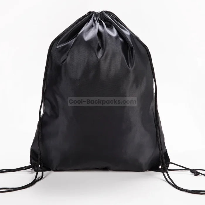 Drawstring Backpack Travel - Black