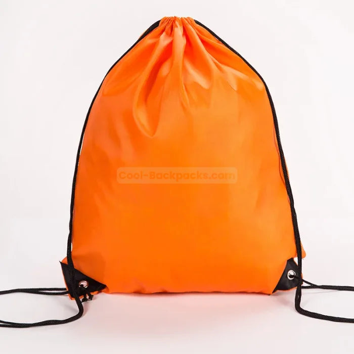 Drawstring Backpack Travel - Orange