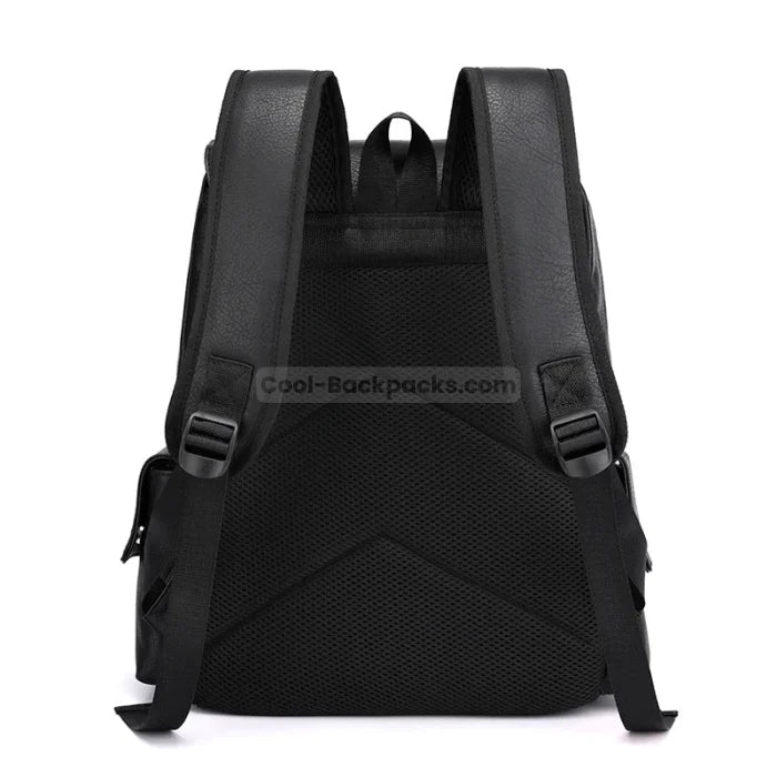 Faux Leather Rucksack Backpack