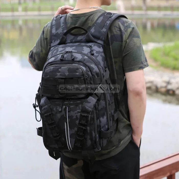 Fishing Backpack with Rod Holders