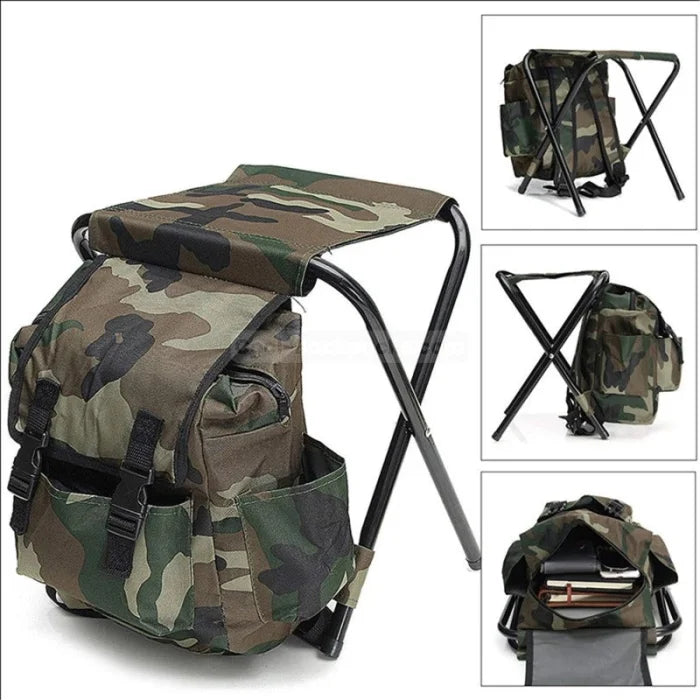 Fishing Chair Backpack - Camouflage