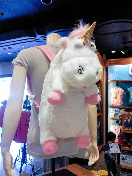 Fluffy Unicorn Plush Backpack