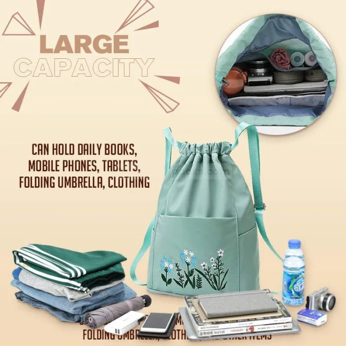 Foldable Drawstring Backpack