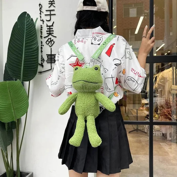 Frog Plush Backpack