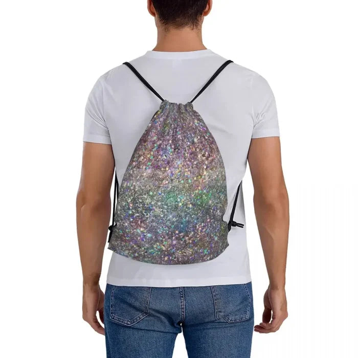 Glitter Drawstring Backpack