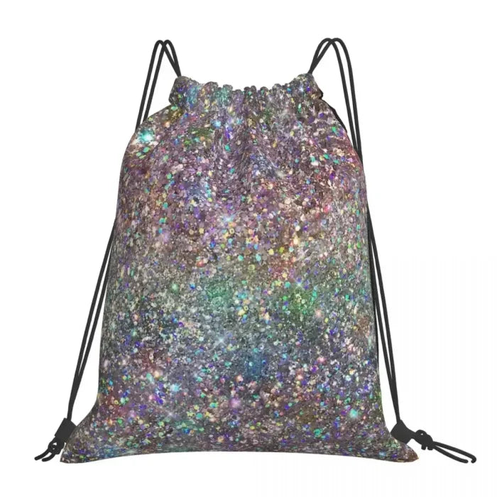 Glitter Drawstring Backpack