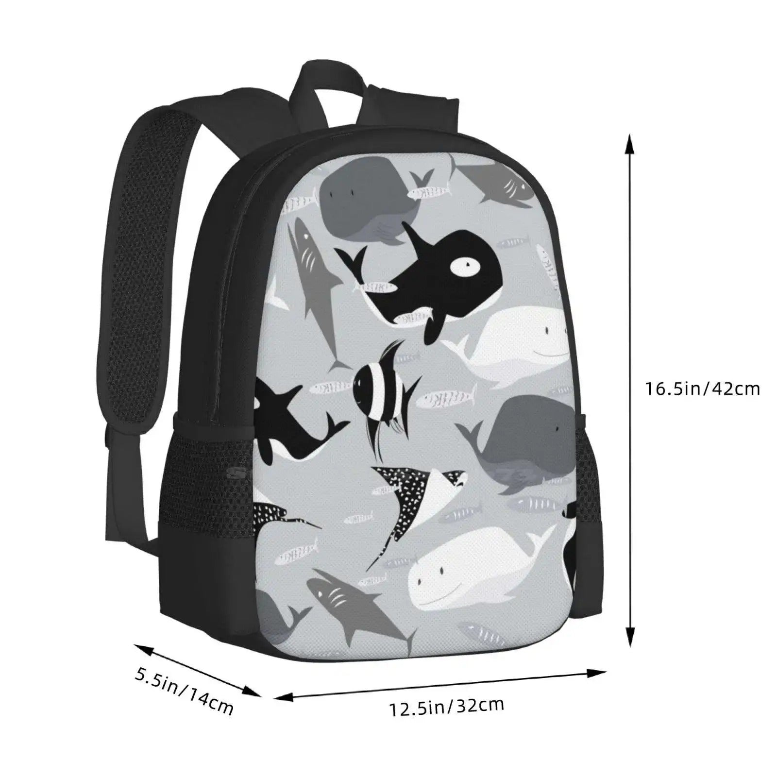 Gray Shark Backpack