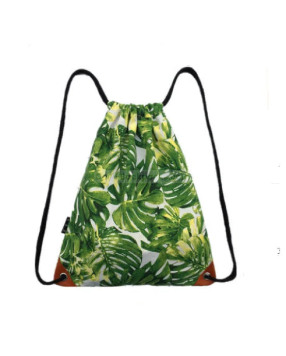 Green Drawstring Backpack