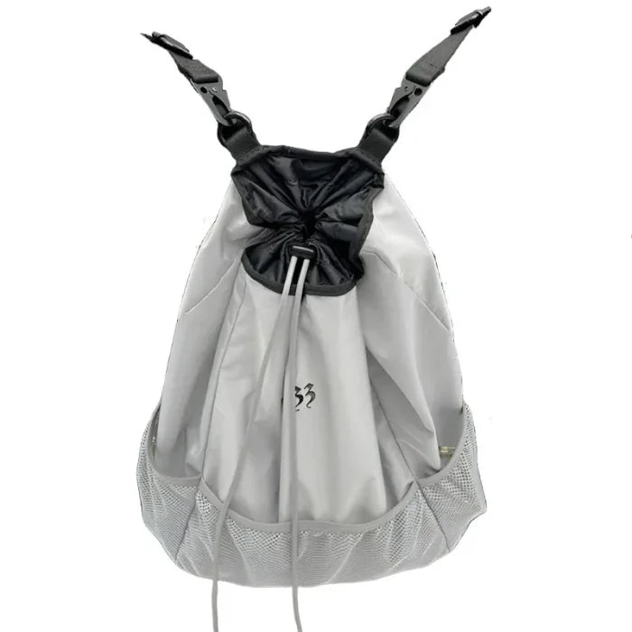 Grey Drawstring Backpack - Gray