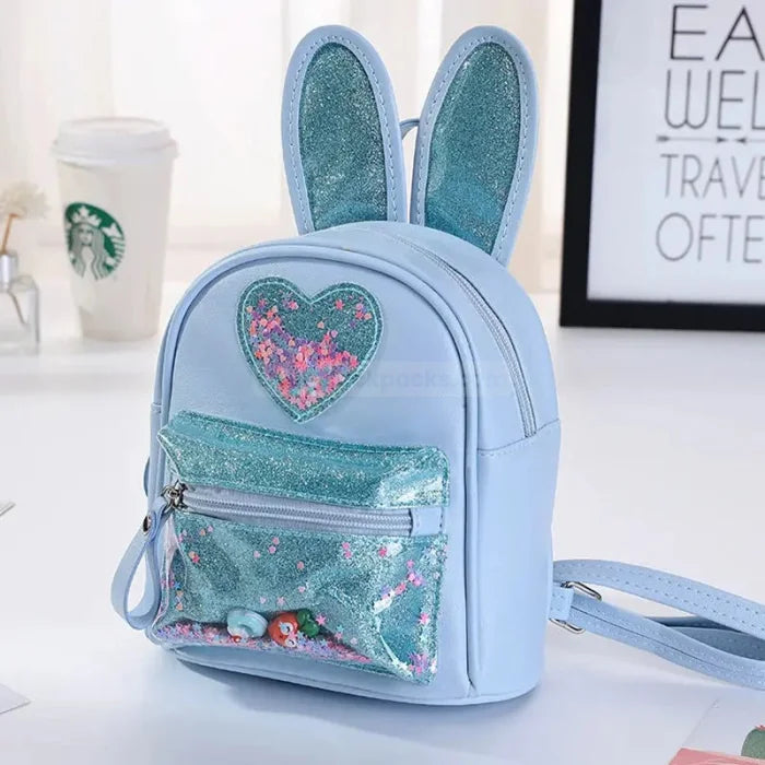 Happy Bunny Backpack - Blue small