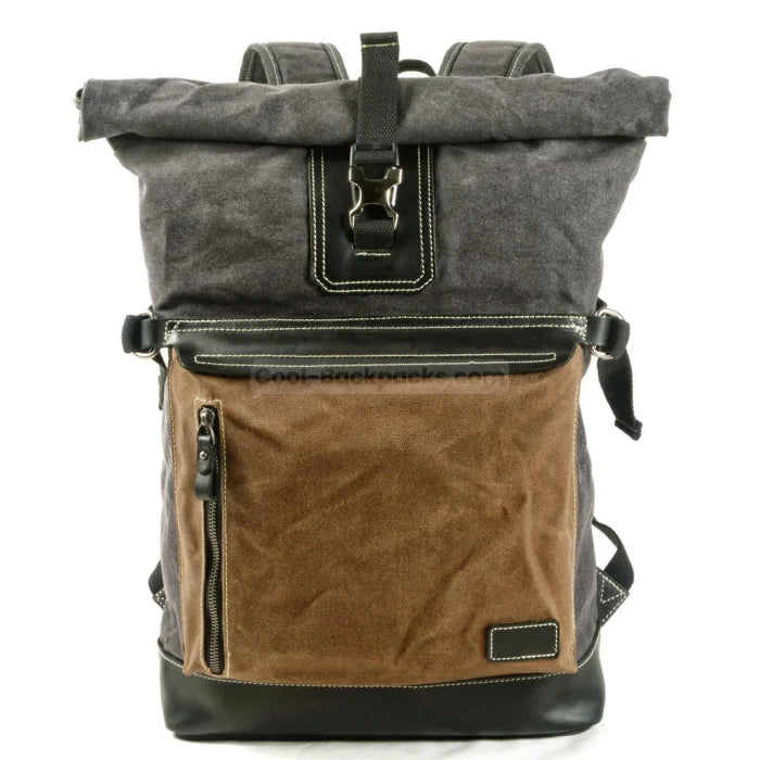 Laptop Canvas Backpack - Brown