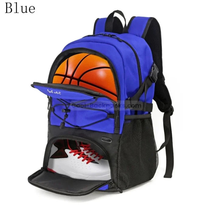 Large Basketball Backpack - Blue