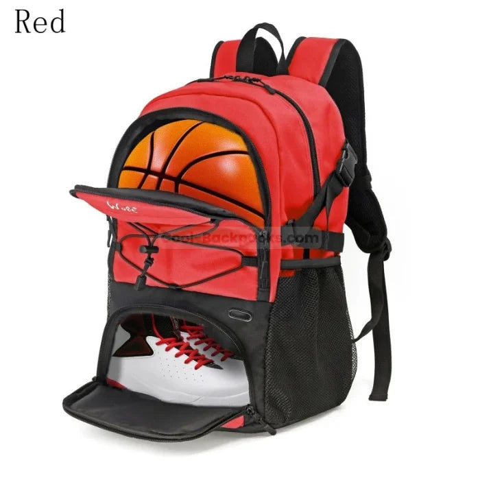 Large Basketball Backpack - Red