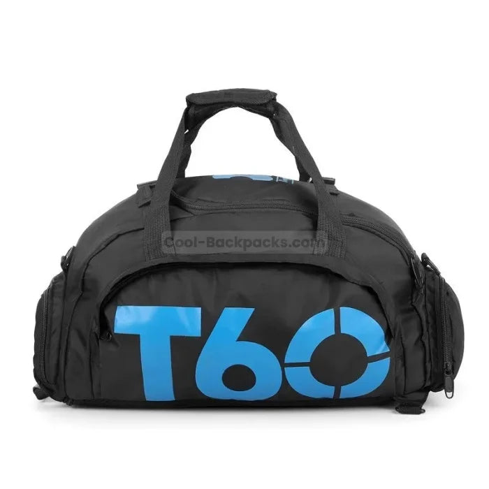 Large Gym Backpack - Black Blue