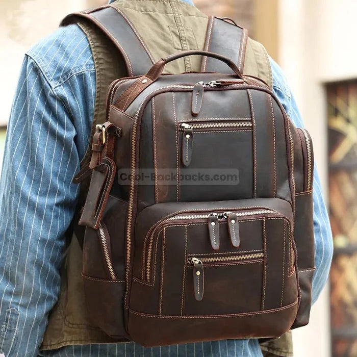 Leather Travel Backpack