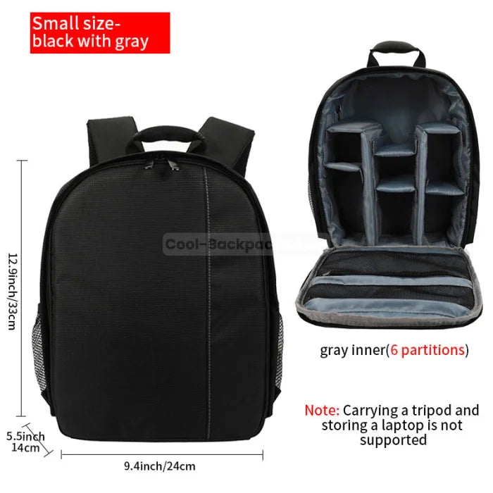 Lightweight Camera Backpack - Gray / Small