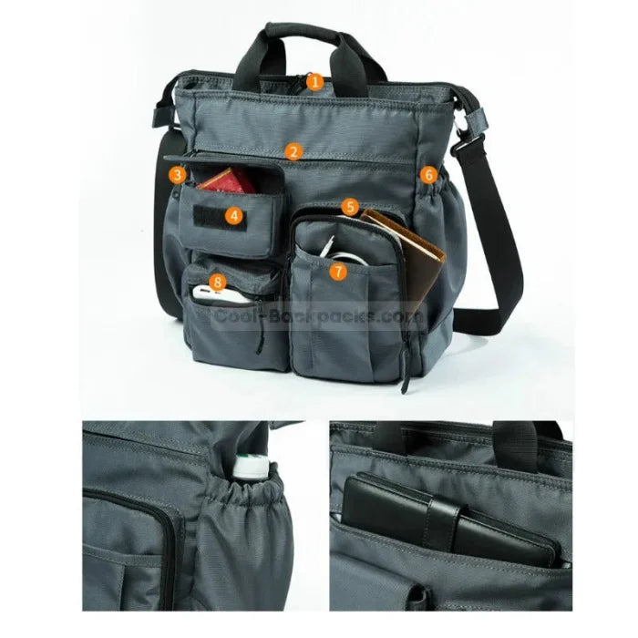 Men’s Convertible Messenger Bag - Gray