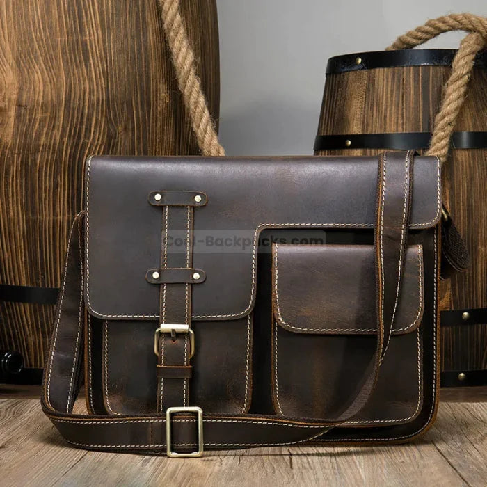 Men’s Crossbody Leather Messenger Bag