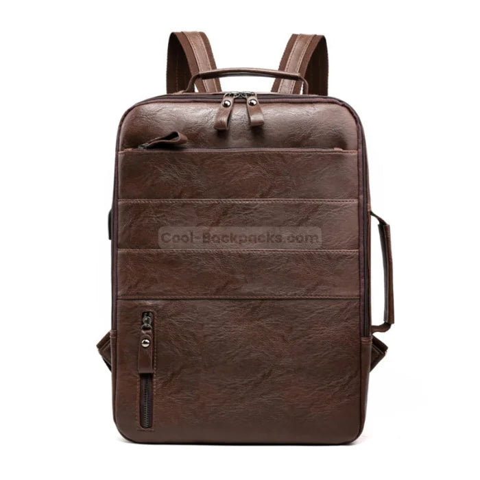 Mens Leather Work Backpack