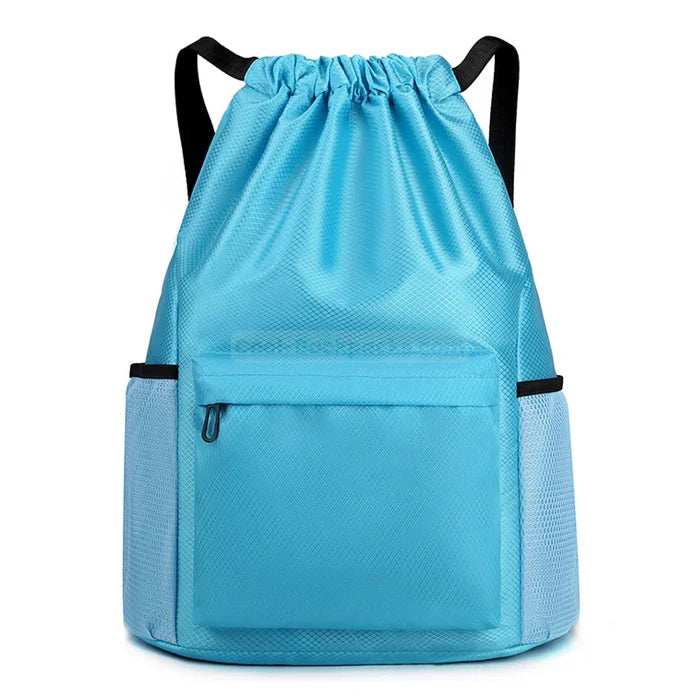 Mini Drawstring Backpack - Light Blue