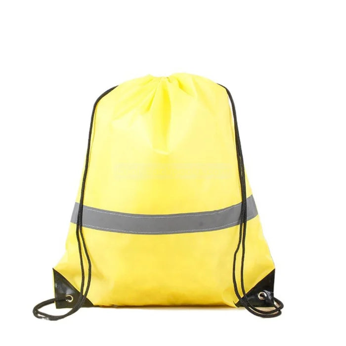 Nylon Drawstring Backpack - Yellow