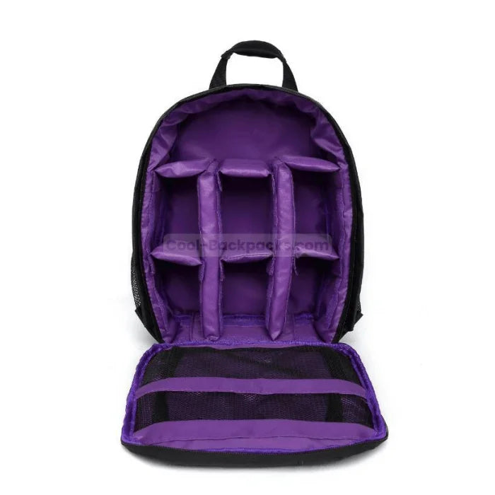 Protective Camera Backpack - Purple