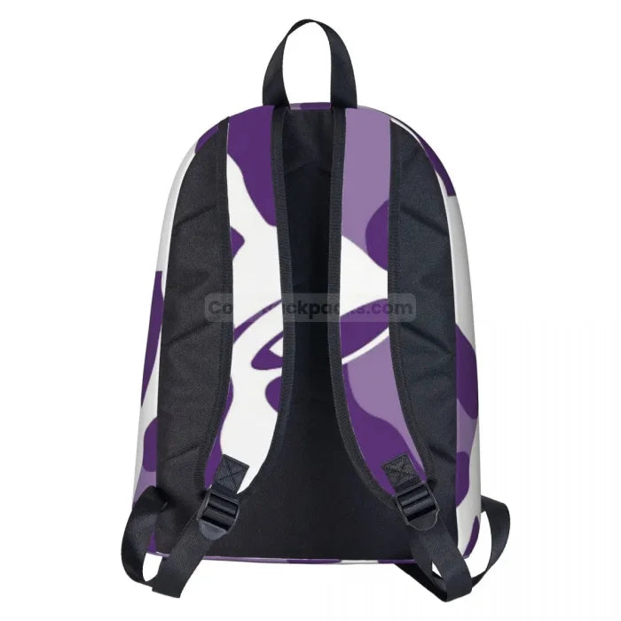 Purple and White Backpack