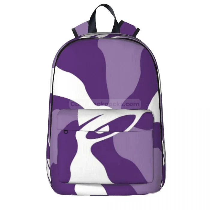 Purple and White Backpack