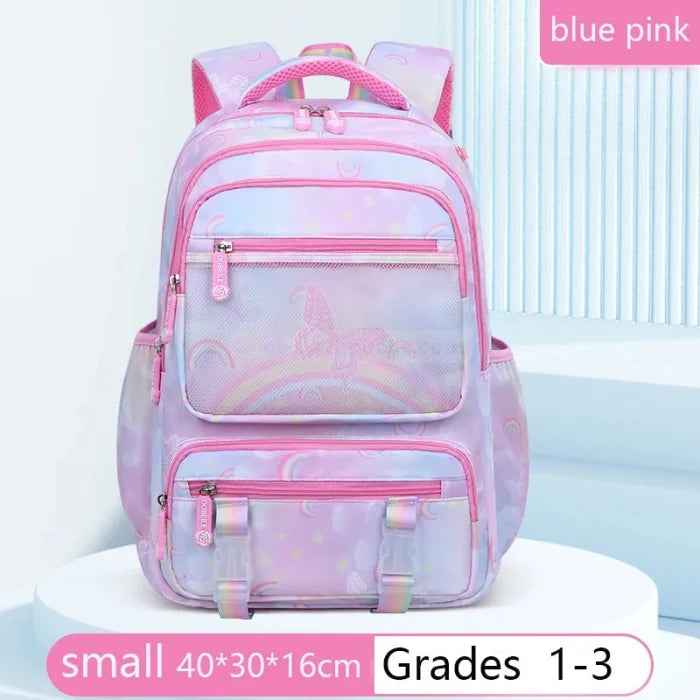 Rainbow Butterfly Backpack - Small - blue pink