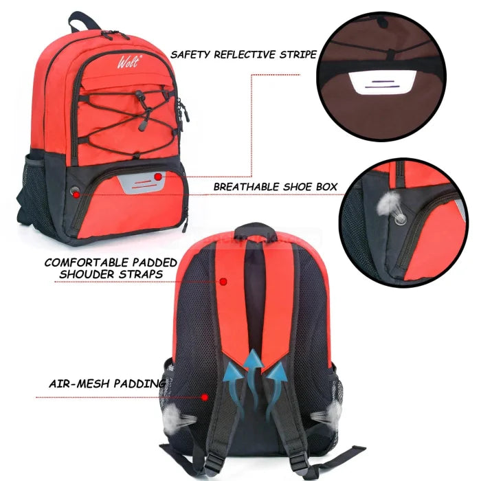 Red Basketball Backpack - 17 Inches