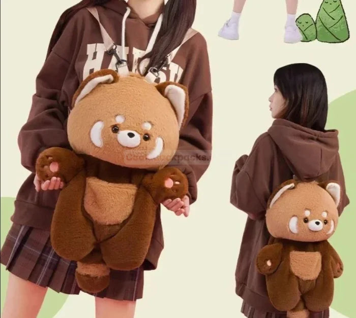 Red Panda Plush Backpack