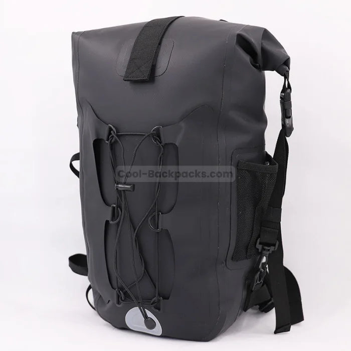 Roll Top Hiking Backpack - Black