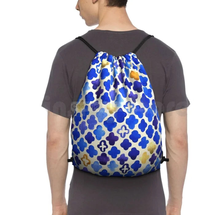 Royal Blue Drawstring Backpack