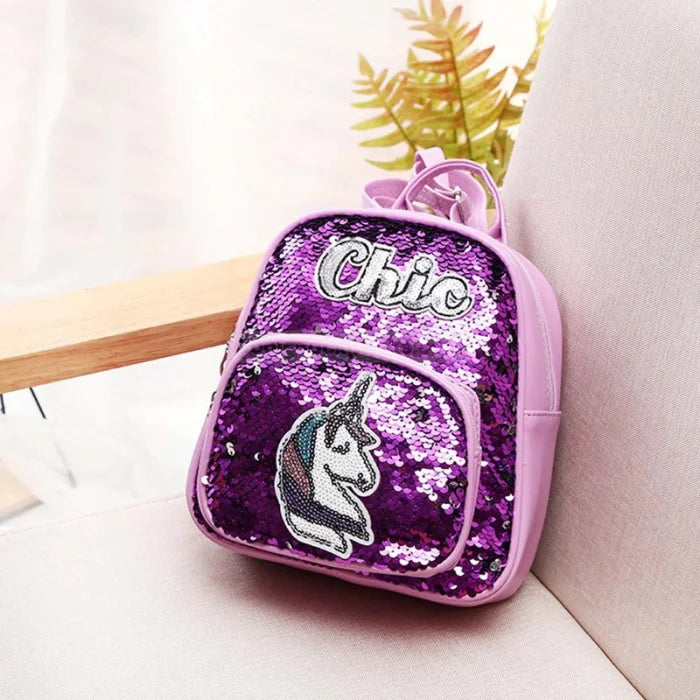 Sequin Unicorn Backpack - BG4187PP / 21x10x27cm