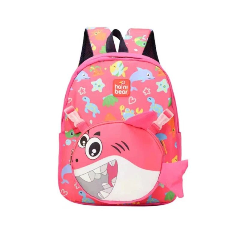 Shark Pattern Backpack - Pink